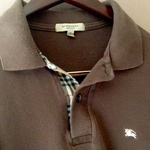Burberry Polo Shirt — Brown, S